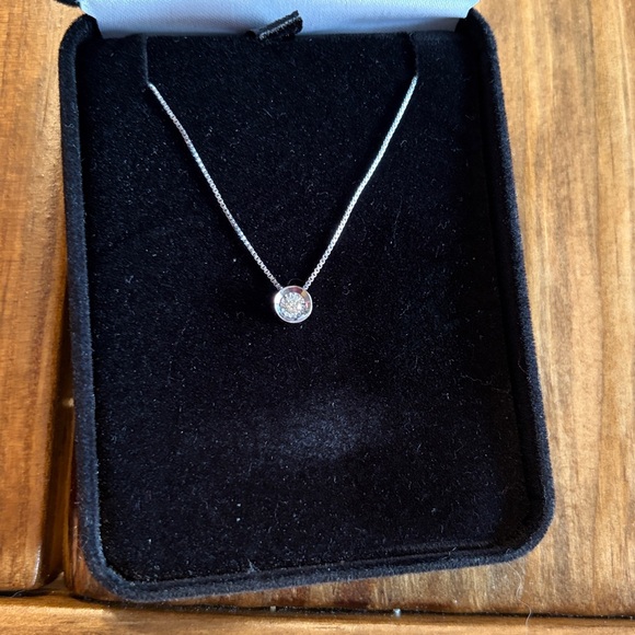Kay Jewelers Necklace with Solitaire Pendant 18” Chain - Picture 2 of 5